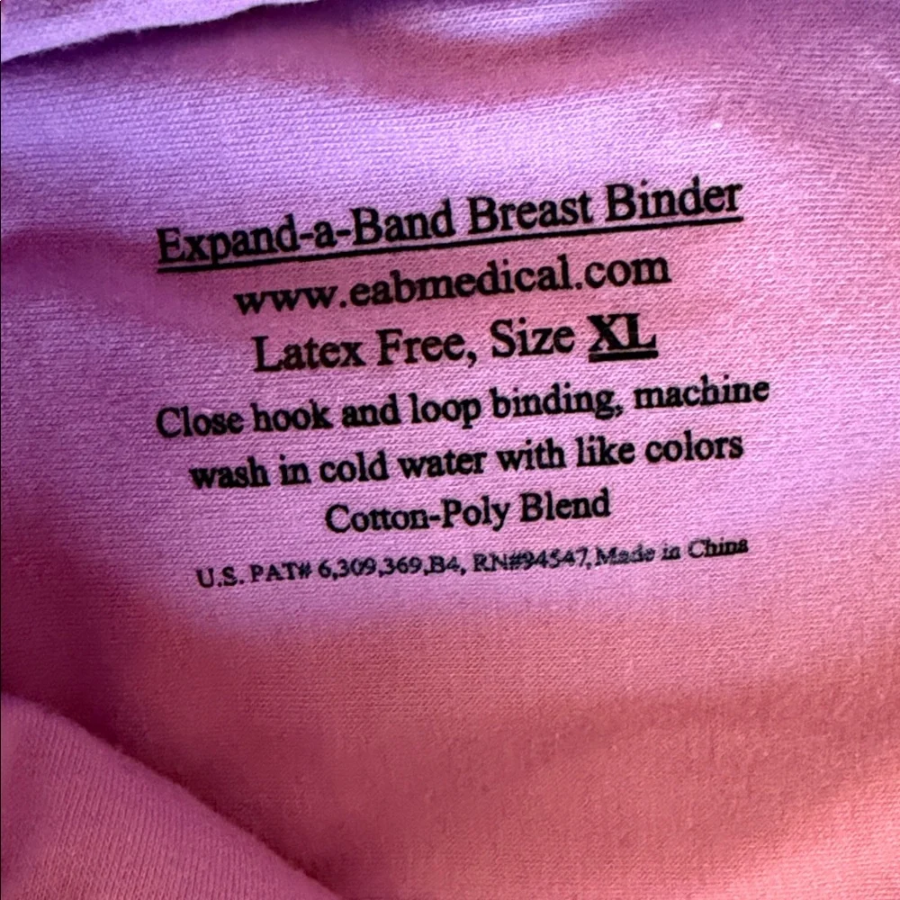 Expand-a-Band Breast Binder in Violet Floral XL - Picture 3 of 4